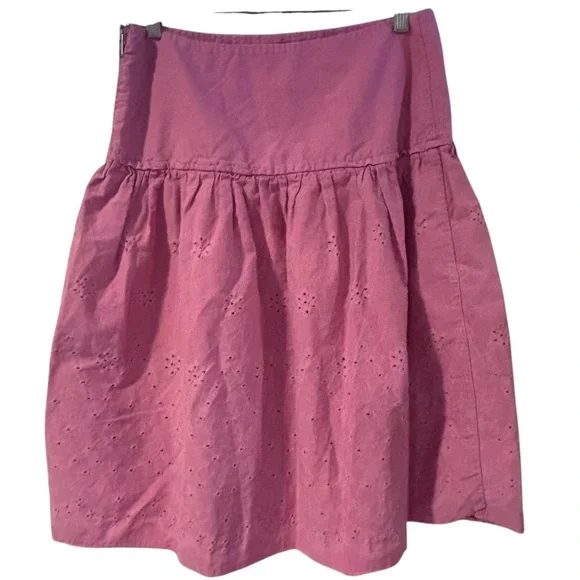 United Colors of Benetton Pink Eyelet short Skirt Size Medium - Picture 3 of 12